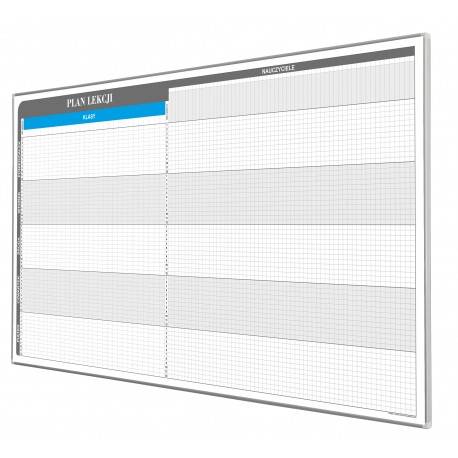 Plan lekcji dla 30 klas i 70 nauczycieli 189x92cm magnetyczny suchościeralny - zdjęcie 3