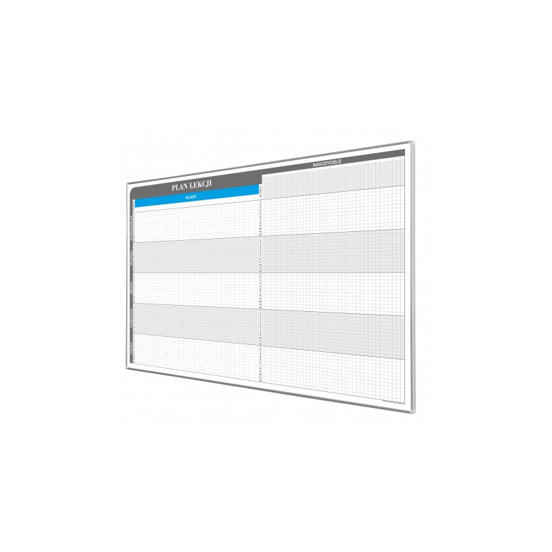 Plan lekcji dla 30 klas i 40 nauczycieli 144x92cm magnetyczny suchościeralny - zdjęcie 2