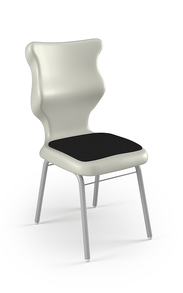 Dobre krzesło ergonomiczne Classic Soft Entelo szkolne przedszkolne - Jasny szary RAL 7038