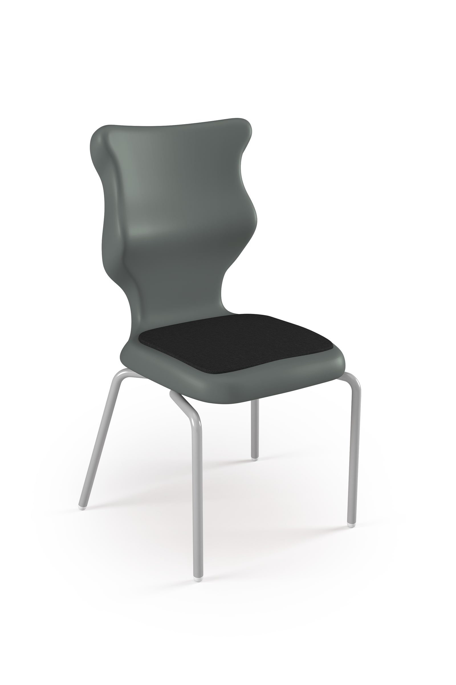 Dobre krzesło ergonomiczne Spider Soft Entelo szkolne przedszkolne - Szary RAL 7031