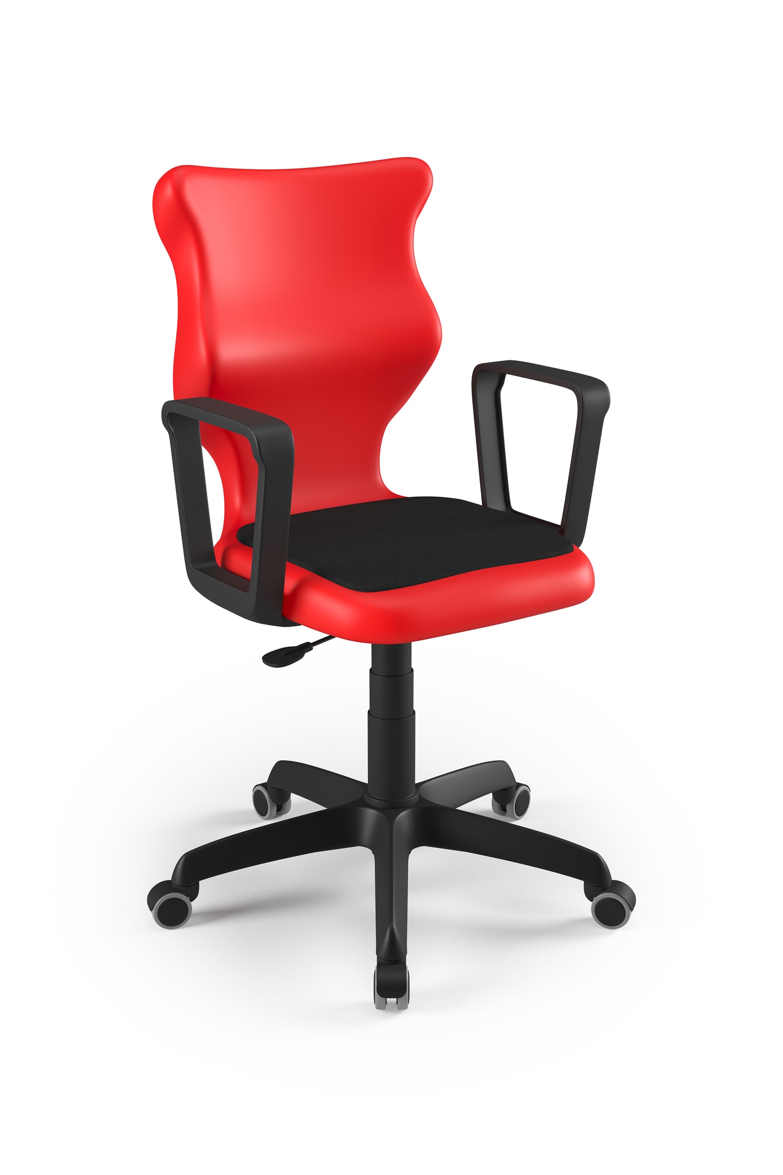 Dobre krzesło obrotowe ergonomiczne Twist Soft Entelo szkolne przedszkolne - Czerwony RAL 3020