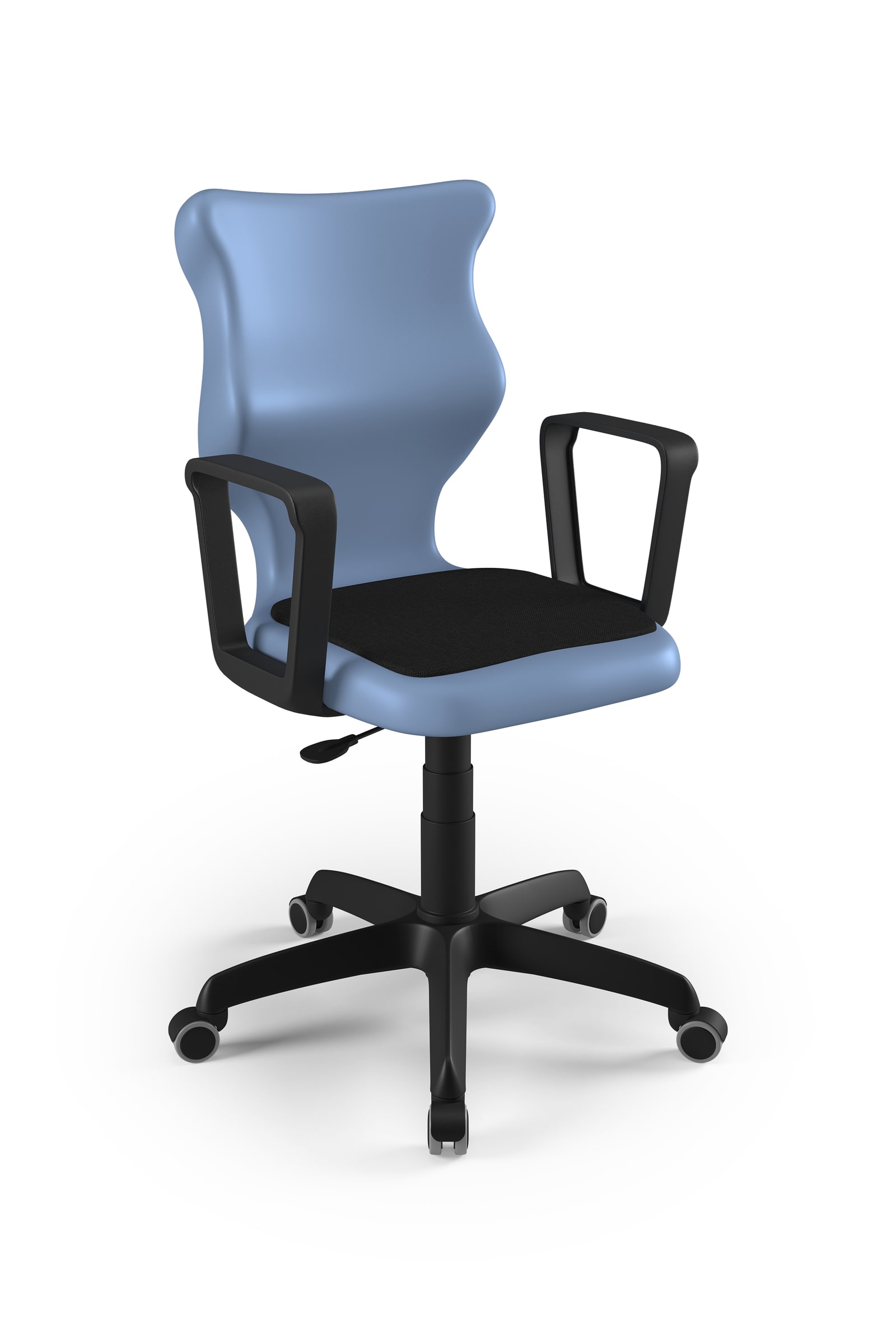 Dobre krzesło obrotowe ergonomiczne Twist Soft Entelo szkolne przedszkolne - Pastelowy niebieski RAL 5014