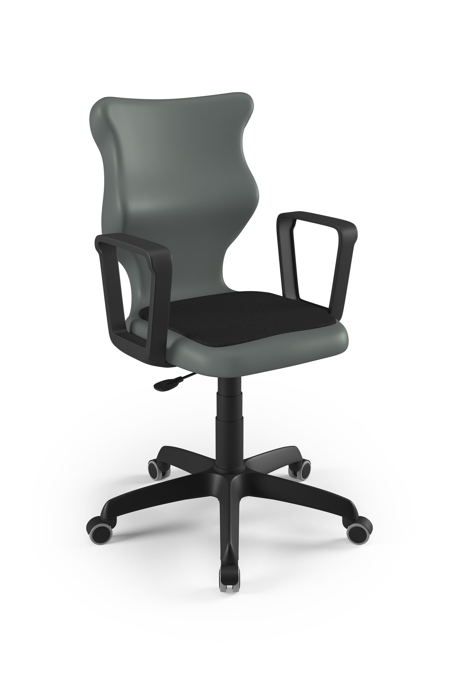 Dobre krzesło obrotowe ergonomiczne Twist Soft Entelo szkolne przedszkolne - Szary RAL 7031